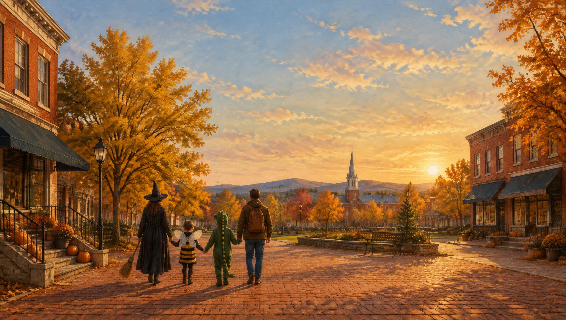 An illustrated Loudoun weekend scene